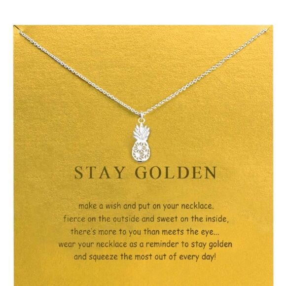 Wool + Pepper Co. Jewelry - NWT Wool + Pepper Co. Pineapple Necklace - Silver